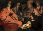 Georges de La Tour The adoracion of the shepherds USA oil painting artist